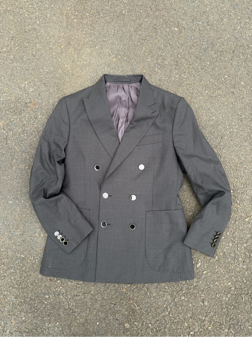 Louis Vuitton Double-Breasted Gray Blazer - size large